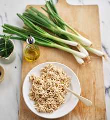 Pollo y cebolla cambray dorada y desmenuzada TM6