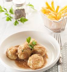 Albóndigas de bacalao con reducción de Pedro Ximénez