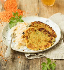 Linsenrösti mit Apfel-Sauerkraut