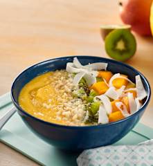 Smoothie bowl de melón, papaya y mango