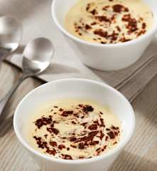 Natillas de naranja con chocolate