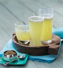 Sabja shikanji (traditional lemonade)