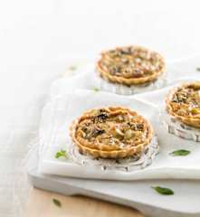 Tarteletes de bacon e cogumelos