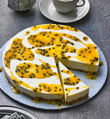 Frischkäsetorte mit Maracuja