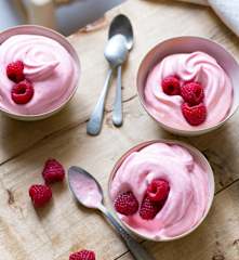Mousse de fraises et framboises