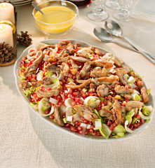 Endiviensalat mit Hähnchen und Granatapfel