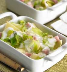 Spitzkohleintopf mit Bandnudeln