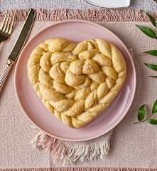 Cuore di pane intrecciato (senza lattosio)