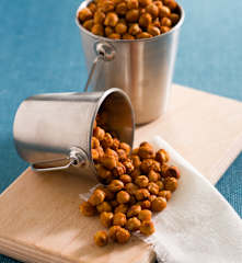 Snacks de garbanzos especiados