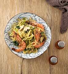 青醬鮮蝦義大利麵 (TM6 & TM5)