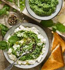 Pea Pesto with Ricotta