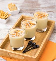 Vellutata fredda patate, topinambur e porri