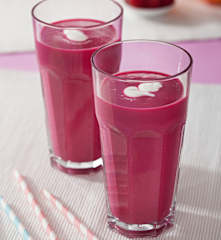 Batido de remolacha, frambuesa y naranja