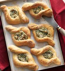 Fatayer with cheese and mint
