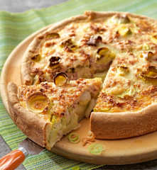 Leek and ham tart