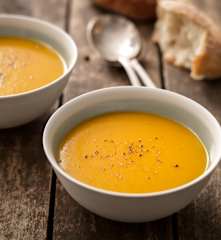 Kokos- og butternut squashsuppe