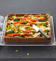 Tarte aux légumes et gorgonzola sans gluten