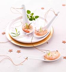Cuillères de langoustine au cognac