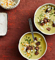 Porree-Meerrettich-Cremesuppe