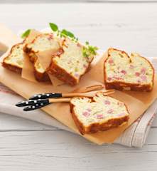 Cake tendre mozza jambon