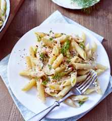 Penne in Lachs-Sahne-Sauce