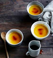 Steamed coconut custards