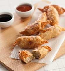 Empanadillas de berenjena y calabacín con queso