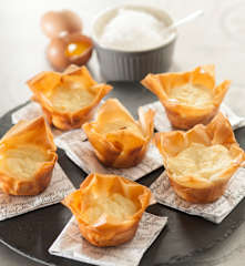 Quesadas de requesón y coco