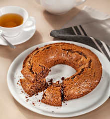 Bizcocho de galletas y chocolate