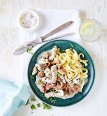 Schweinegeschnetzeltes Jäger Art mit Spätzle