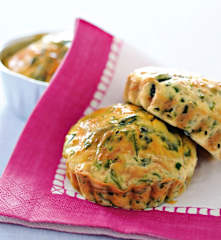 Muffins au comté et épinards
