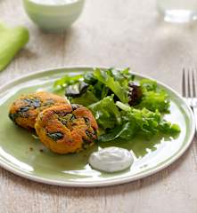 Sweet Potato and Spinach Cakes