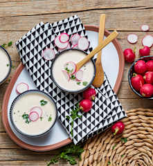 Crème de radis roses et mascarpone