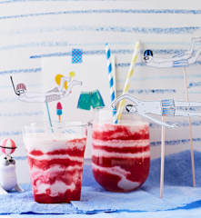 Geswirlter Himbeer-Shake