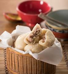 Panecillos al vapor rellenos de carne de cerdo (Baozi)