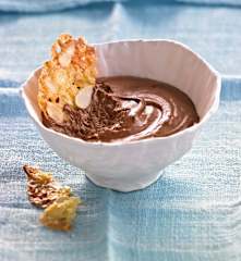 Mousse au chocolat et dentelles à l'orange