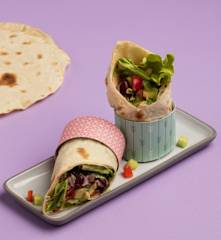 Wraps mit Bohnen und Paprika