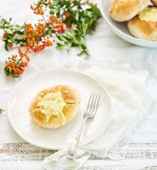 Bacalhau no pão gratinado