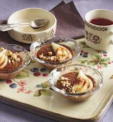 Schokoladiges Grießkoch mit Birne (Grießbrei, glutenfrei)