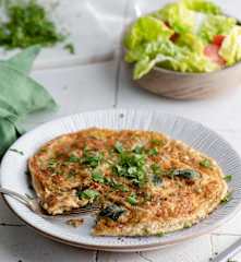 Omelete de claras com curgete