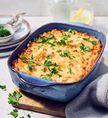 Blumenkohl-Nudel-Auflauf mit Veggiehack