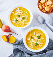 Gazpacho de betteraves dorées