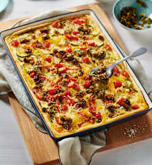 Gemüsetarte mit Feigentopping