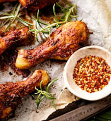 Pollo con adobo jamaicano (jerk)