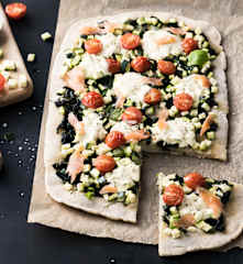 Pizza zucchine e spinaci (senza glutine)