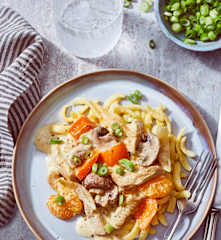 Puten-Mandarinen-Geschnetzeltes