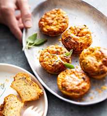 Mixed veggie and cheddar egg muffins (6 months+)
