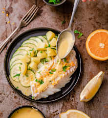 Bacalao con mantequilla de cítricos