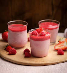 Raspberry and Strawberry Mousse