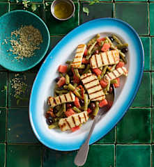 Salada grega de feijão-verde